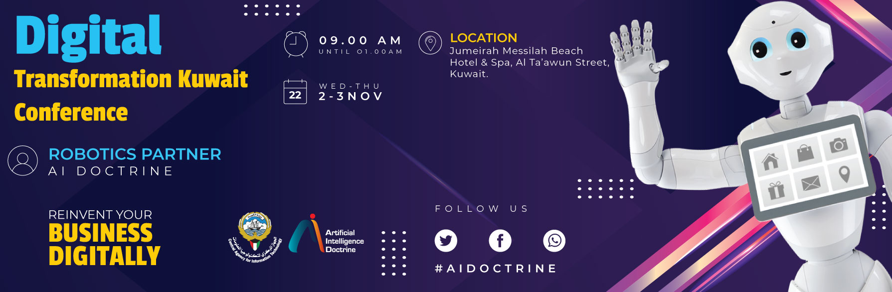 Aidoctrine Robotics Partner In The Digital Transformation Kuwait Conference 2022